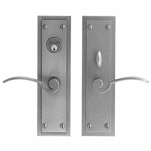Bouvet 2751-144-007 Lever set - Complete single cylinder set for 1 3/4" door L:275mm W:75mm P:7mm Black