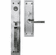 Bouvet 2903-144-012 Entrance Handle Set - Complete single cylinder set for 1 3/4" door L:430mm W:75mm P:7mm Pewter