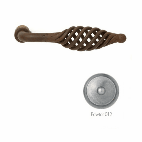 Bouvet 4070-11-012 "Tracy" Lever, Size: 4.7/8" x 1.3/16", Projection: 2.3/4", 7mm Shaft, Pewter