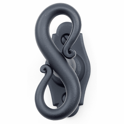 Bouvet 4100-43-007 Richelieu Knob on Plate L:70mm W:34mm P:2mm Black