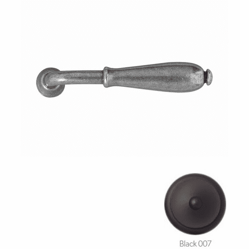 Bouvet 4120-11-007 "Mansart" Lever, Size: 4.9/16" x 13/16", Projection: 2.1/2", 7mm Shaft , Black