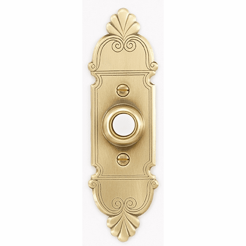 Bouvet 4120-39-001 Mansart Plate and Bell Button L:145mm W:40mm Polished Brass