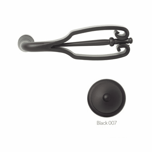 Bouvet 4130-11-007 "Cheverny" Lever, Size: 4.3/4" x 7/8", Projection: 2.1/4", 7mm Shaft , Black