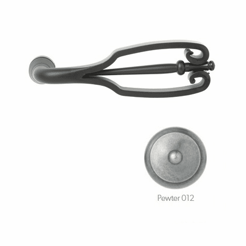 Bouvet 4130-11-012 "Cheverny" Lever, Size: 4.3/4" x 7/8", Projection: 2.1/4", 7mm Shaft , Pewter