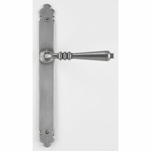 Bouvet 4141-51-056 Languedoc Narrow Escutcheon Lever Set - Complete tubular passage set for 1 3/4" door L:248mm W:28mm P:2mm Satin Antique Brass