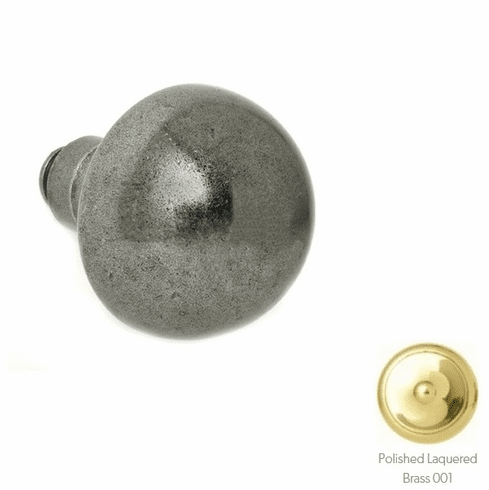 Bouvet 4153-16-001 Round Knob 50mm (1.97") Diameter, 7mm Shaft , Polished Lacquered Brass
