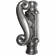 Bouvet 4559-4000-012 Cremone 4000 Knob L:130mm W:38mm P:68mm Pewter  (Rod sold separately)