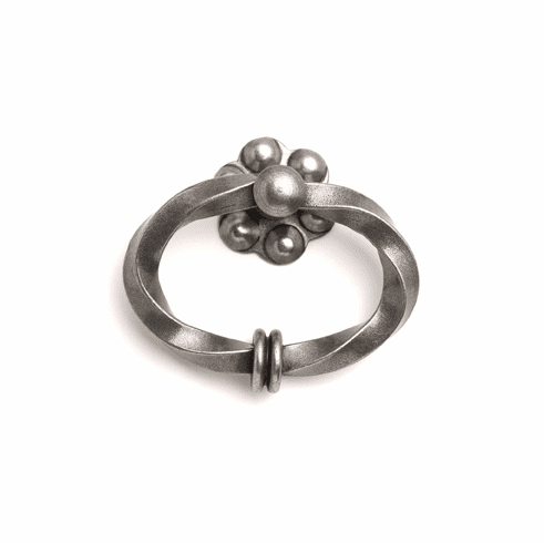 Bouvet 5003-65-012 Classic Ring Handle with Rosette L:46mm W:63mm P:18mm Pewter