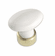 Bouvet 5233-061 Oval porcelain button L:22mm W:32mm P:31mm White Porcelaine / Pol. L. Brass