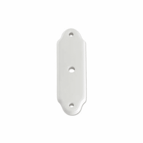 Bouvet 5600-07-008 Porcelaine Cabinet Escutcheons (round hole) L:100mm W:31mm P:6mm White Porcelaine