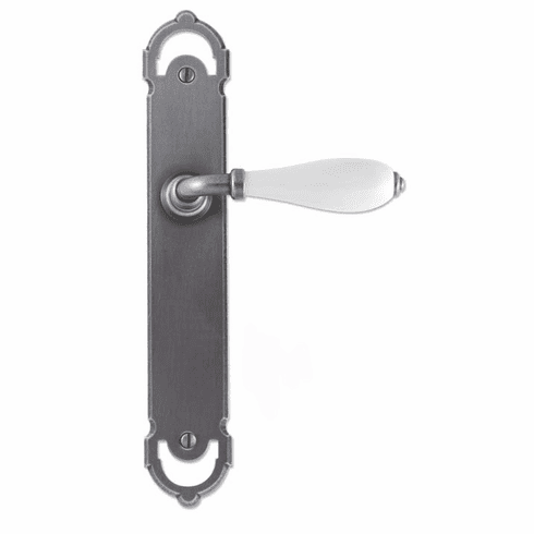 Bouvet 5835-09-097 Porcelaine Lever on Escutcheon Set - Complete half dummy set L:265mm W:46mm Blue Porcelaine / Black