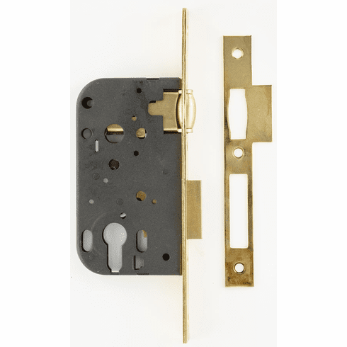 Bouvet 6-50-007 Roller Latch and Cylinder Mortise Lock Backset:50mm L:135mm W:76mm Black