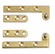 Bouvet 6096-052 90 Degree Cabinet Pivot Hinge L:70mm W:10mm Polished Brass