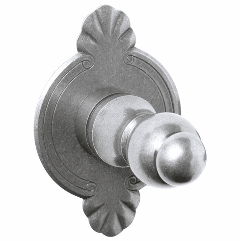 Bouvet 6117-012 Robe Hook 6107 with 1404 Rosette P:70mm Pewter