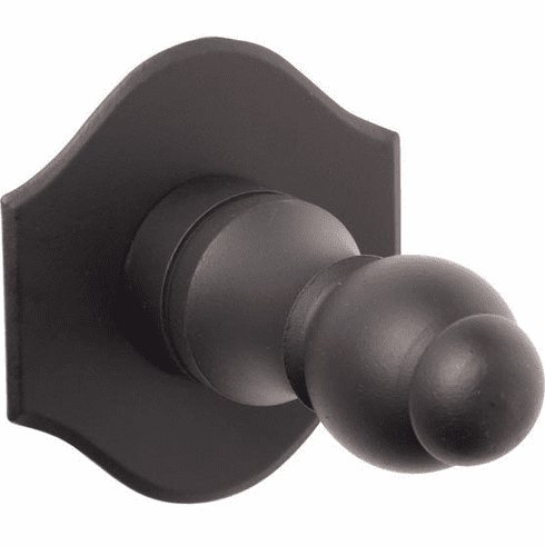 Bouvet 6127-007 Robe Hook 6107 with 1404 Rosette P:70mm Black