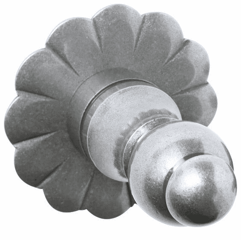 Bouvet 6137-007 Robe Hook 6107 with 1409 Rosette P:70mm Black