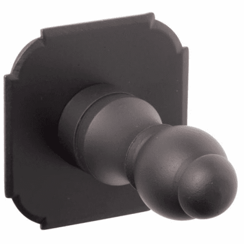 Bouvet 6147-007 Robe Hook 6107 with 1408 Rosette P:70mm Black