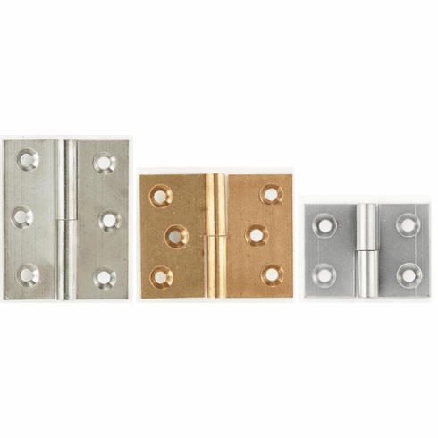 Bouvet 6424-4050-001 Cabinet Paumelle Hinge L:40mm W:50mm Polished Brass