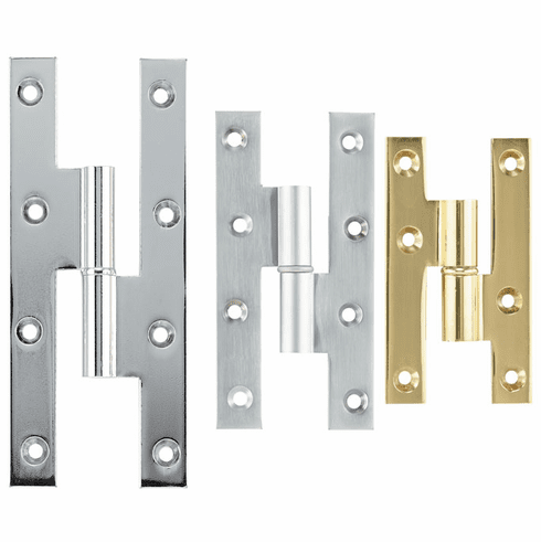 Bouvet 6488-080-001 Paumelle Hinge for Doors L:80mm W:45mm Polished Brass