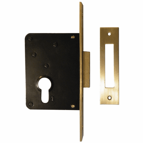 Bouvet 8-60-001 Cylinder Dead Bolt Backset:2-3/8" L:100mm W:66mm Polished Brass