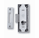 Bouvet 8033-25-003 Cabinet Surface Lock Backset:25mm L:80mm W:45mm Natural Steel