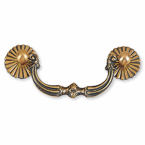 Bouvet PO-026-05 Period Cabinet Pull with Escucheons CC:95mmL:126mm W:52mm P:12mm Antique Bronze