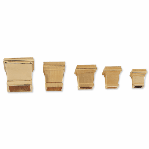 Bouvet SACA-25 Square Foot for cabinet L:32mm W:25mm Polished Brass