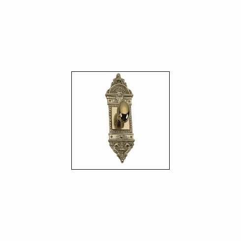 Brass Accents D04-K561 Oval Knob and European Plate Knob Size: 1-3/8" X 2-5/16", Plate Size: 3" X 10", Projection: 2-3/8", Bore: 2-1/8"