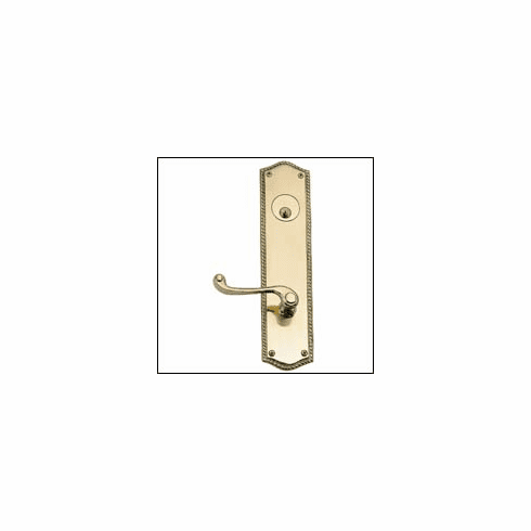 Brass Accents D06-K250 Rope Plate and Lever 2-1/2" x 10-1/2" Plate, Center to Center entry sets is 5-1/2".