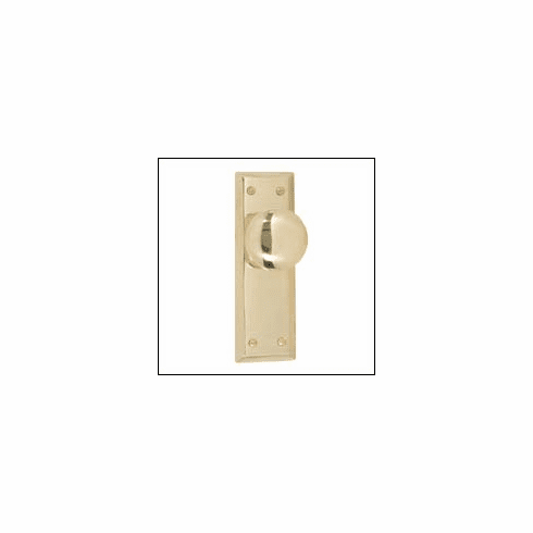 Brass Accents D07-K539 Door Knob and Plate 2-1/4" x 7"