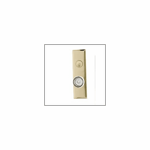 Brass Accents D07-K540 Crystal Knob and Plate 2-3/4" x 10" Plate, Center to center is 5-1/2".