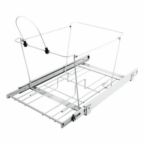 CAN-EBMD50W-R White 50 Quart Double Pullout Waste Container System