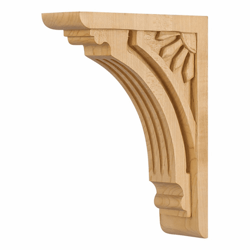 COR5-2MP 2" x 6" x 8" Art Deco Corbel. Species: Maple