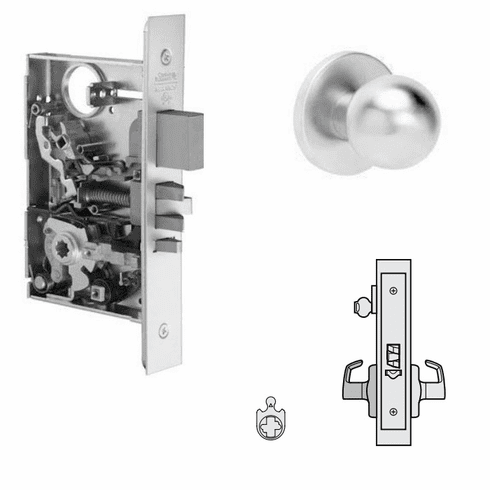 CORBIN ML2051-GZH-625 C/R Mortise Lever Lock X Cylinder
