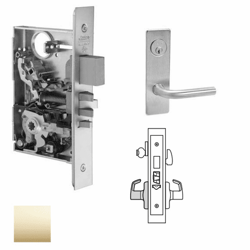 CORBIN RUSSWIN ML2029-RWM-605-LC Ml2029 Mortise Hotel Lever Lockset ML2029RWM605LC ML2029 RWM 605 LC