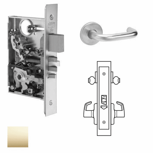 CORBIN RUSSWIN ML2042-LWF-605 Ml2042 Mortise Entrance Lever Lockset ML2042LWF605 ML2042 LWF 605