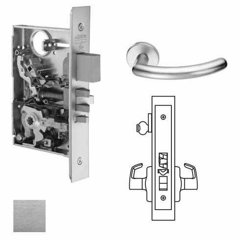 CORBIN RUSSWIN ML2051-109X-626-LC Ml2051 Mortise Office Lever Lockset ML2051109X626LC ML2051 109X 626 LC