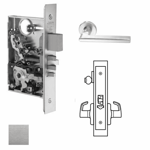CORBIN RUSSWIN ML2055-102X-626-LC Ml2055 Mortise Classroom Lever Lockset ML2055102X626LC ML2055 102X 626 LC