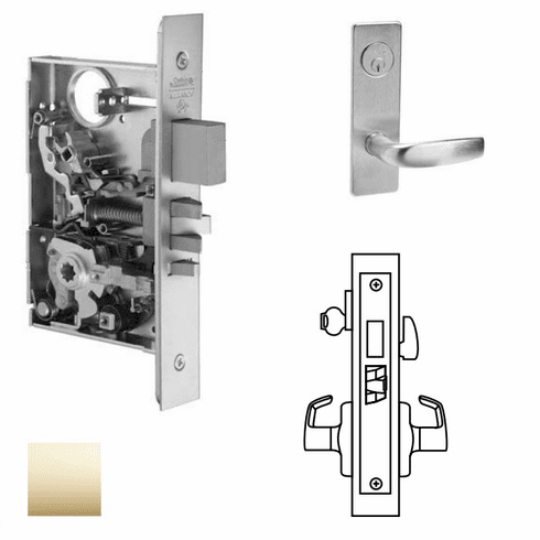 CORBIN RUSSWIN ML2065-CSM-605 Ml2065 Mortise Dormitory Lever Lockset ML2065CSM605 ML2065 CSM 605