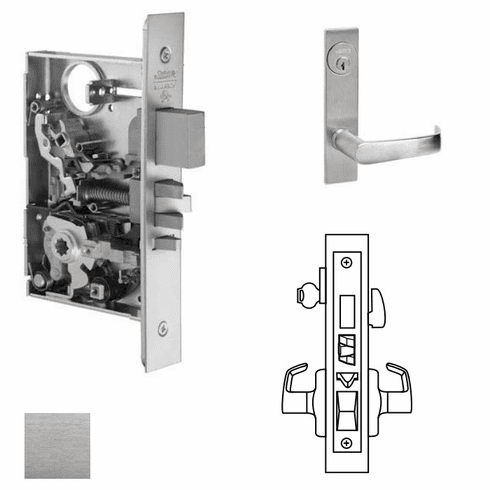 CORBIN RUSSWIN ML2067-NSP-626 Ml2067 Mortise Apartment Lever Lockset ML2067NSP626 ML2067 NSP 626