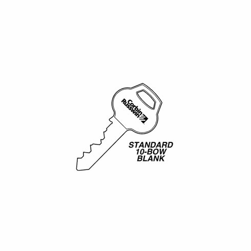 CORBIN RUSSWIN N10-5PIN-10 Single Section Standard Bow Key Blanks N105PIN10 N10 5PIN 10