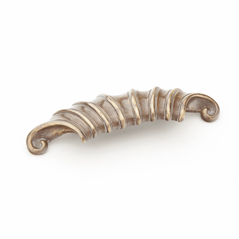 Schaub 915-MBR Solid Brass Cascade Cup Pull in Monticello Brass  2" cc