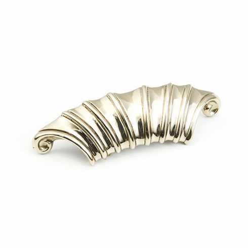 Schaub 915-WB Solid Brass Cascade Cup Pull in Polished White Brass  2" cc