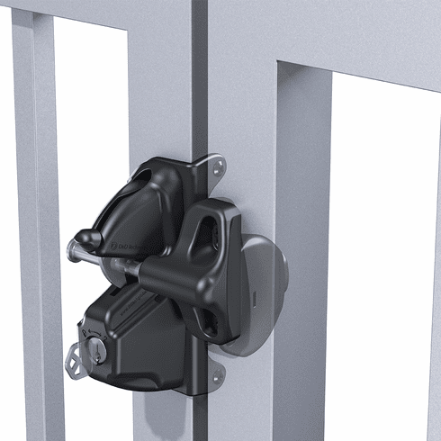 D LLDAB-K Lokklatch Security Gate Latch Keyed Blk