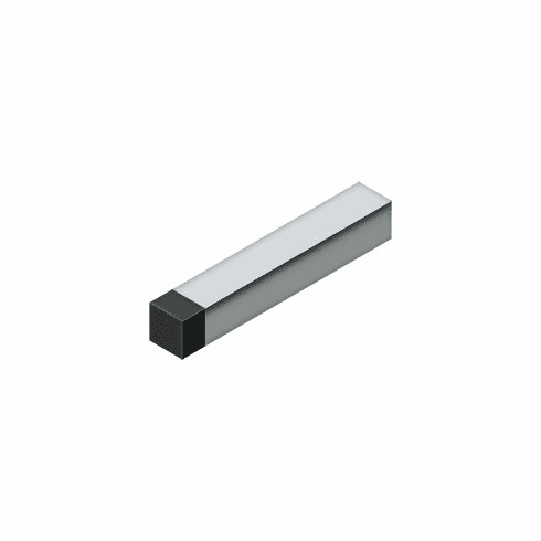 DELTANA BDSS40-26 4 Modern Square Baseboard Bumper Us26