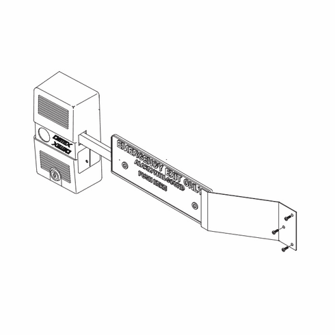 DETEX ECL-436K Ecl-436K Panic Bar Plate Guard Kit ECL436K ECL 436K