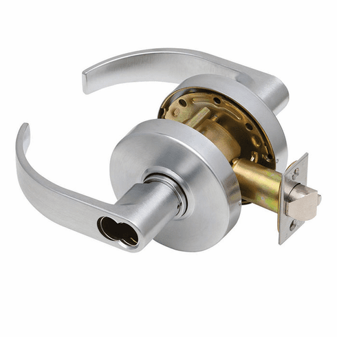 DEXTER COMMERCIAL C1000-CLRM-C-613-SFIC C1000 Curved Lever Classroom Lockset C1000CLRMC613SFIC C1000 CLRM C 613 SFIC