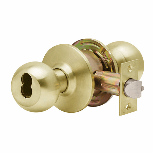 DEXTER COMMERCIAL C2000-CLRM-B-605-SFIC C2000 Ball Knob Classroom Lockset C2000CLRMB605SFIC C2000 CLRM B 605 SFIC