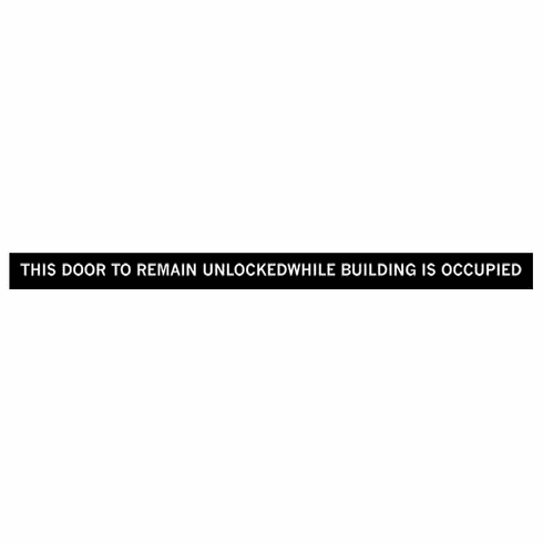 DON DD-6 Don-Jo Unlocked While Building Is Occ
