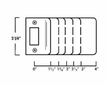 DON JO 9103-609 9103 2-1/4" Extended Lip Strike 9103609 9103 609